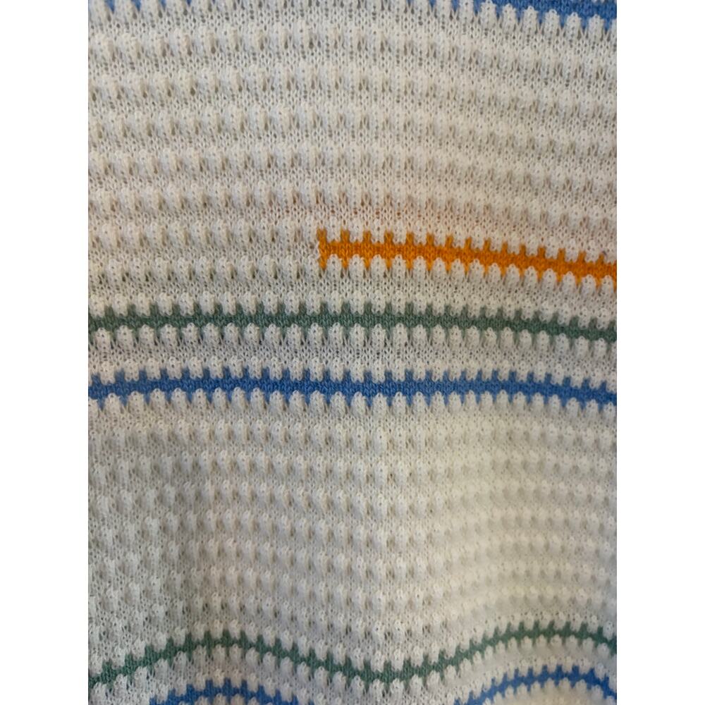 Democracy Rainbow Stripe Flutter Sleeve Knit Sweater Top Size Large - Picture 4 of 8